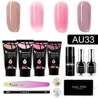 Venalisa meilleure vente Kit d'art d'ongle professionnel extension Gel vernis 3 séries Se-mi Permanence Crystal Poly Nail UV Gel Set