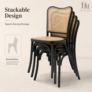 Chaise d'événement DM EVENT PP à dossier tissé, noire, design moderne, pied Saber, pour salle à manger intérieure, mobilier d'hôtel, durable, style contemporain - Product Image 5