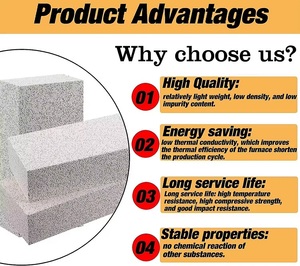 Jm23 Jm32 Jm28 chịu lửa cháy gạch 1800c trắng ánh sáng trọng lượng cách điện mullite gạch - Product Image 3