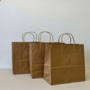 Sacs en papier kraft de luxe jetables écologiques et durables de qualité supérieure pour les pâtisseries et l'emballage de cadeaux à emporter - Product Image 5