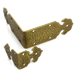 Antique Style Brass Corner <b>Protectors</b> Chinese Design For Furniture <b>Table</b> Durable Hardware JH 001 - Product Image 5