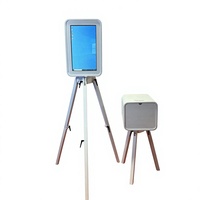 Nouvelle cabine photo de style rétro en bois, support d'imprimante pour iPad 12,9/13 pouces compatible avec DNP DS620, DSLR et smartphone