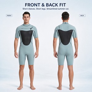 Traje de Buceo para Hombre OEM Surfing, Traje de <span class=keywords><strong>Neopreno</strong></span> Corto <span class=keywords><strong>Yulex</strong></span>, Traje de <span class=keywords><strong>Neopreno</strong></span> para Surf para Hombre, 3 mm - Product Image 3