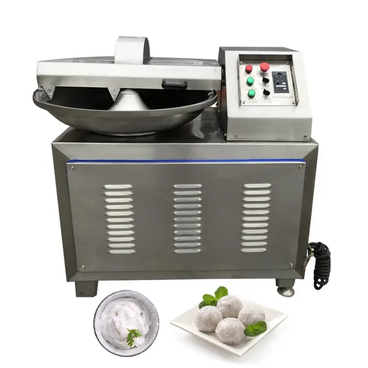 Fully Automatic 100kg Sausage Meat Bowl Cutter Electric Meat Bowl Chopper