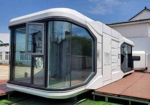 Maison préfabriquée Space Capsule Manufacture Maisons camps préfabriqués maison en verre en fonte conceptions architecturales pour maison de luxe - Product Image 4