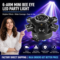 Nouvelle lampe de scène LED DJ Disco 150W IP33 à 6 bras, type Bee Eye, avec contrôle DMX512 pour KTV et scène