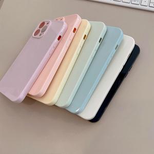 Funda de color sólido Macaron para iPhone 17 Pro Max, compatible con Apple 13, 16, Jelly 14 Plus, funda suave brillante 12 - Product Image 4