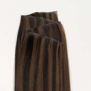 Extensiones de Cabello Genius Weft 1b-4 Color Europeo, Extensiones de Cabello Humano Genius Weft Cosidas a Mano, Muestras Gratis Disponibles - Product Image 2