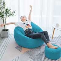 Vente en gros de grands fauteuils pouf Fournisseur de housses de poufs d'intérieur en forme de poire pour canapé