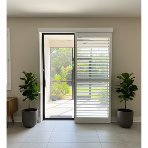 Panneaux de persiennes horizontales en PVC blanc lisse <span class=keywords><strong>pour</strong></span> portes coulissantes et volets de plantation, <span class=keywords><strong>pour</strong></span> usage <span class=keywords><strong>extérieur</strong></span> et en cuisine (vente en gros) - Product Image 2