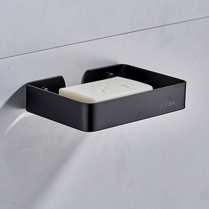 Porte-savon mural moderne en acier inoxydable Étagère à savon <span class=keywords><strong>noire</strong></span> avec support d'angle pour <span class=keywords><strong>salle</strong></span> <span class=keywords><strong>de</strong></span> <span class=keywords><strong>bain</strong></span> - Product Image 3