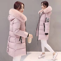 Blanc Hiver Fourrure Veste Femmes Long Laine Manteau Femmes Parkas Bulle Femmes Parka Capuche Gris