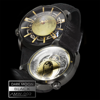 Reloj automático Sparktime Moon Walker creativo para hombre, esfera luminosa 3D visible hueca, reloj mecánico de diseño innovador para hombre