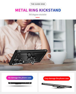 360 degrés Rotation béquille étui de téléphone portable anneau antichoc pour Samsung S25 S24 Ultra <span class=keywords><strong>BlackShark</strong></span> A16 A06 A15 A55 A05 9A 5G 5G - Product Image 6