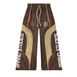 ผู้ผลิตเสื้อผ้าสตรีทแวร์แบบกำหนดเอง ชุดวอร์มโพลีเอสเตอร์กันน้ำสำหรับผู้ชาย ชุดวอร์มน้ำหนักเบาแบบยูนิเซ็กซ์ พิมพ์ลายสกรีน ชุดวอร์มไนลอนแบบจ็อกเกอร์ - Product Image 5