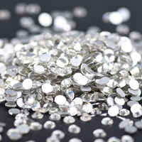 Yantuo Factory Wholesale SS3-SS50 Strass en cristal à dos plat en verre non thermocollant pour tasses de Noël et chaussures en verre, 1 sac