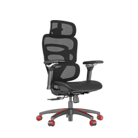 Chaise de bureau ergonomique de luxe, pivotante, convertible, avec dossier en maille intégrale, siège en tissu, pour le gaming, avec repose-pieds