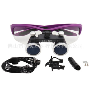 Lupa binocular quirúrgica dental Vimel 2.5x-420 estilo gafas con correa para el cuello y tapa para lentes - Product Image 5