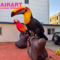 6 ballons d'oiseaux de perroquets gonflables de forme différente pour la décoration suspendue de spectacle de scène de musique