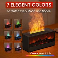 Nouveau Diffuseur d'Huile Flamme de Cheminée au Design Unique 150ML Flamme 3D 7 Couleurs de Lumière Humidificateur Atomiseur Ultrasonique Silencieux de Bureau