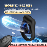 Silikon-Penisring-Stimulator mit Doppelmotoren, 10 Vibrationsstufen, Fernbedienung, Sexspielzeug für Erwachsene, für Männer, Paare, Vibrator, Penisring