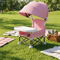 Chaise pliante multifonctionnelle pour enfant, chaise haute portable pour bébé, siège de repas extérieur léger pour voyage transfrontalier, chaise de plage