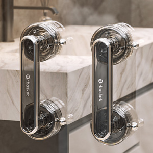 Poignée de porte en verre à ventouse XPMBS, tendance pour la cuisine, capacité de charge de 5 kg, pour portes coulissantes de salle de bain, fenêtres, armoires, réfrigérateurs - Product Image 1