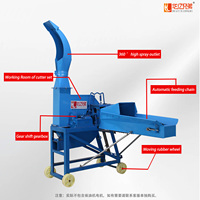 Machine à couper le fourrage en acier inoxydable, moteur haute efficacité, coupe-herbe, coupe-paille, alimentation animale