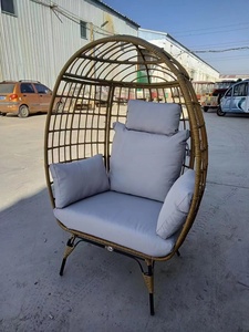 Chaise Oeuf en rotin pour l'extérieur Hotselling Chaise Oeuf sur support solide Chaise en osier pour patio - Product Image 2