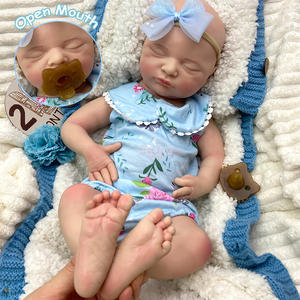 Muñecas <span class=keywords><strong>Reborn</strong></span> Realistas de Silicona de Cuerpo Completo, OEM de Fábrica, Personalizadas, Recién Nacidas Prematuros, Laura Ultra Suaves de 20 Pulgadas, para Niñas, Regalos de Navidad - Product Image 1