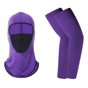 Masque de cyclisme avec manchons de protection, en maille respirante, anti-UV, protection solaire, pour sports de plein air, unisexe, adulte, séchage rapide, coupe-vent - Product Image 3