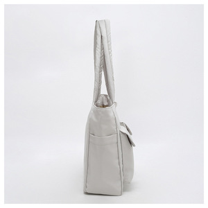 Large Capacity Casual Simple Solid Color Multi-pocketed <b>Handbag</b> Lightweight Quilted Work Puffy <b>Handbag</b> - Product Image 6