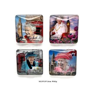 Imán personalizado Queen <span class=keywords><strong>Elizabeth</strong></span> Memorial Crystal Glass para nevera Queen <span class=keywords><strong>Elizabeth</strong></span> Always in Our Heart Imanes Pegatinas Recuerdos - Product Image 4