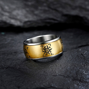 Chinese Style Rotating <b>Ring</b> Men's Gold <b>Silver</b> Constellation Design Gift Jewelry Index Finger Accessory - Product Image 3