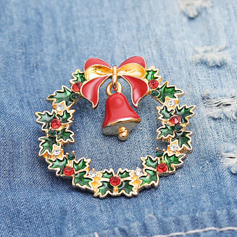 Amazon Offre Spéciale Noël Broche 2021 Bas de noël cloche bonbons bonhomme de neige Broche broche De Sapin De Noël