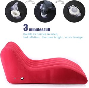 Modern Red <b>Inflatable</b> Air <b>Sofa</b> Chair for Living Room Foam Design Style - Product Image 2