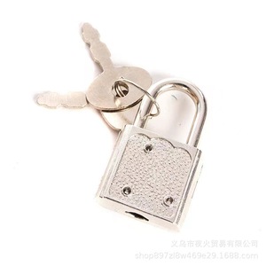 Mini silver lock, stationery lock, brass lock, craft lock, lock cylinder, diary lock, <b>square</b> lock, heart-shaped lock. - Product Image 5