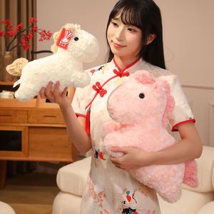ตุ๊กตานมถั่วแบบใหม่ นอนได้ ตุ๊กตาม้าตัวเล็ก ยัดใยฝ้าย PP สูง 100-150 ซม. ของขวัญปีใหม่ - Product Image 3