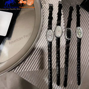 Relojes Elegantes Longnes, Nuevo Estilo de Lujo, Reloj de Pulsera Ovalado de Cuarzo para Mujer, Accesorio de Moda con Correa de Cuero para Mujeres y Niñas - Product Image 5