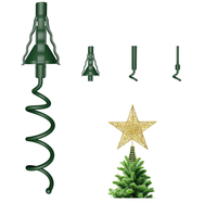 Support de sommet d'arbre de Noël en métal, stabilisateur universel pour arbre de Noël, convient à la plupart des types d'arbres de Noël basiques, sommet vert