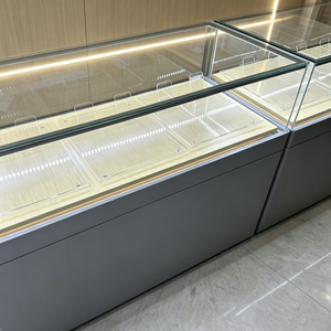 Vitrine simple grise pour téléphones portables avec éclairage LED pour produits numériques, comptoir d'expérience personnalisé - Product Image 2