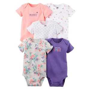 Ensemble de vêtements pour bébé de 5 pièces, 100% coton, respirant, été, nouveau-né 2018, mignon, vente en gros - Product Image 5