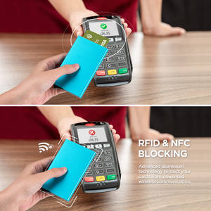 TWM110 prix de gros d'usine porte-cartes de poche mince pour hommes concepteur RFID bloquant les porte-cartes de visite de crédit - Product Image 5