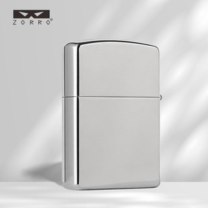 ZORRO/Zorro Z91 DIY-022 Briquet <span class=keywords><strong>de</strong></span> <span class=keywords><strong>moto</strong></span> en laiton nickelé blanc haute vitesse coupe-vent, cadeau haut <span class=keywords><strong>de</strong></span> gamme, best-seller <span class=keywords><strong>TikTok</strong></span> Kuaishou - Product Image 2