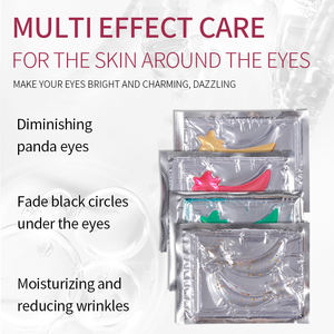 Masque pour les yeux en hydrogel compressé naturel végétalien personnalisé avec de l'acide hyaluronique, patch en gel doré liftant - Product Image 2