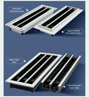Diffuseur d'air linéaire encastré en alliage d'aluminium personnalisable pour la ventilation de plafond