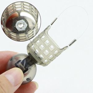 Mangeoire de pêche à la carpe en plastique 11G-12G, boule de flotteur avec <span class=keywords><strong>cage</strong></span> à appâts de pêche à injection d'eau - Product Image 5
