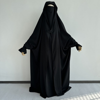 Jilbab Nida à une pièce avec bouton à cordon pour les doigts, modeste, pour l'Aïd saoudien, pour les femmes musulmanes, vente en gros de jilbab islamique pour la prière
