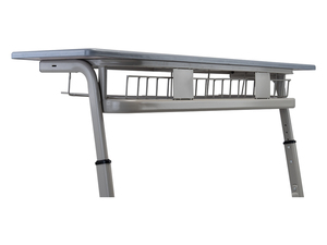 Parte superior de MDF y Marco de metal aula Academia 2 personas muebles dobles para adolescentes juego de <span class=keywords><strong>escritorio</strong></span> y silla escolar - Product Image 6