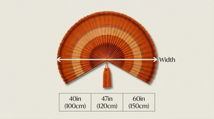 Handmade Large Bamboo <b>Wall</b> <b>Fan</b> <b>Decor</b> Terracotta Boho Art Natural Home Decoration Vietnam Factory - Product Image 3
